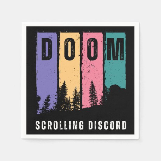 Doom Scrolling Discord – Chronisch online Servet (Voorkant)