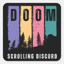 Doom Scrolling Discord Square Sticker