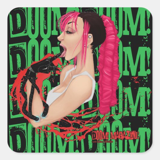 DOOM! Tijdschrift "Z" Groene Sticker (Voorkant)