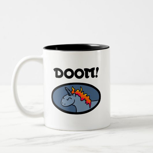 Doom Unicorn Tweekleurige Koffiemok (Links)