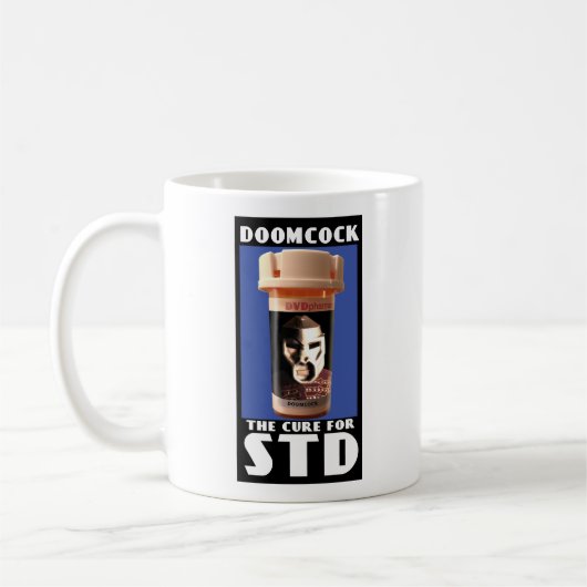 Doomcock Cures STD Coffee Mok (Links)