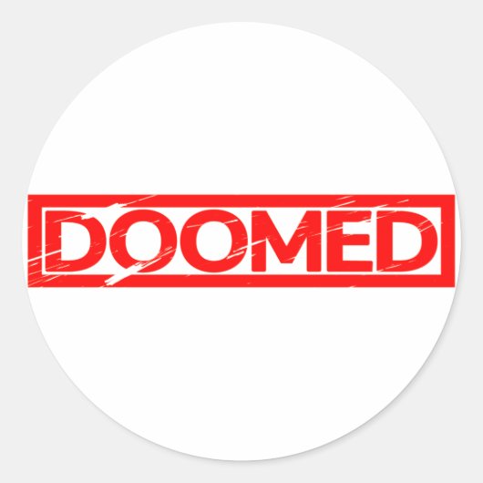 Doomed Stamp Ronde Sticker (Voorkant)