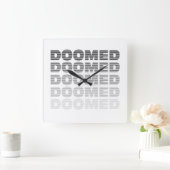 Doomed Throw Butt Vierkante Klok (Huis)