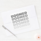 Doomed Throw Vierkante Sticker (Envelop)