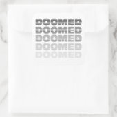 Doomed Throw Vierkante Sticker (Tas)