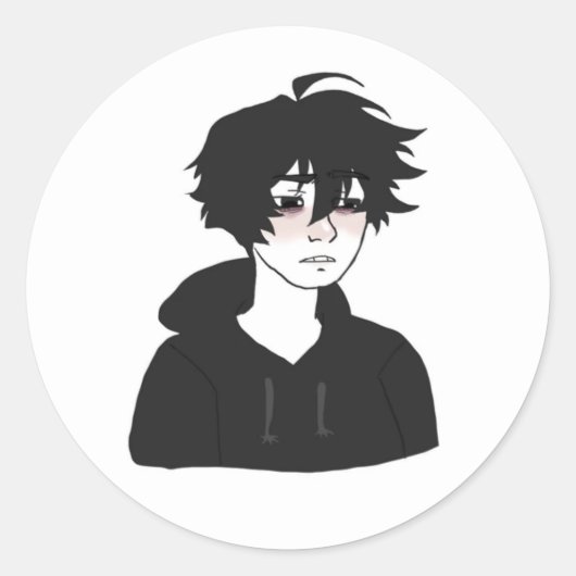 Doomer boy wojak stickers (Voorkant)