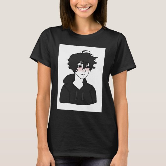 Doomer Guy E Boy Feels Wojak Meme T-shirt (Voorkant)