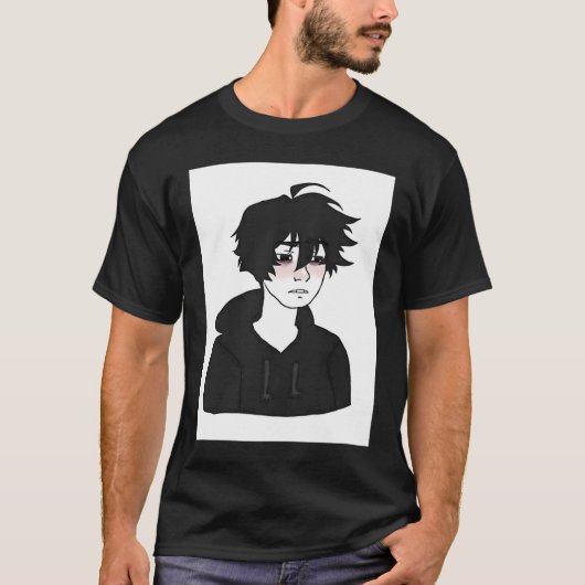 Doomer Guy E Boy Feels Wojak Meme T-shirt (Voorkant)