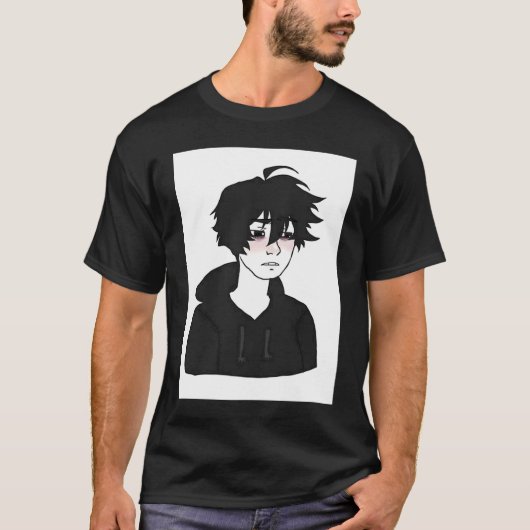 Doomer Guy E Boy Voelt Wojak Meme T-shirt (Voorkant)