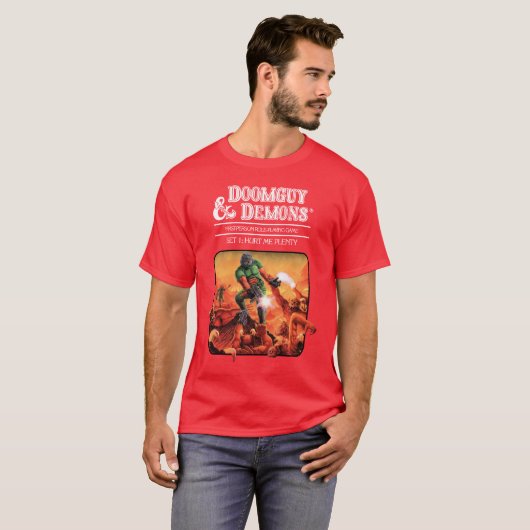 Doomguy & Demons T-shirt (Voorkant volledig)