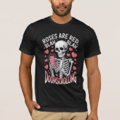 Doomscrolling Rozen Zijn Rood Anti Valentijn T-shirt (Voorkant)