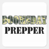 DoomsDay Prepper Vierkante Sticker (Voorkant)