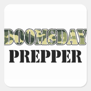 DoomsDay Prepper Vierkante Sticker