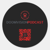 DoomVision-Sticker Ronde Sticker (Voorkant)