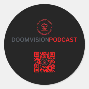 DoomVision-Sticker Ronde Sticker