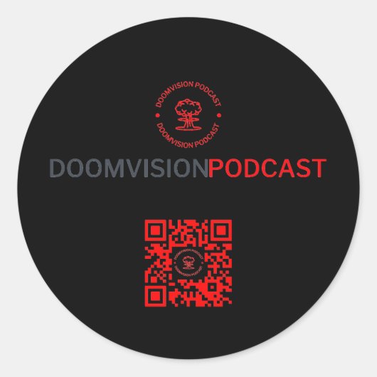 DoomVision-Sticker Ronde Sticker (Voorkant)