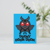 Doomy Doom Doom Schattige Mothman Cryptid Briefkaart (Staand voorkant)