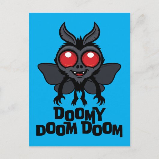 Doomy Doom Doom Schattige Mothman Cryptid Briefkaart (Voorkant)