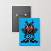 Doomy Doom Doom Schattige Mothman Cryptid Button (Voorkant / Achterkant)