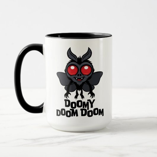 Doomy Doom Doom Schattige Mothman Cryptid Mok (Links)
