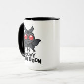 Doomy Doom Doom Schattige Mothman Cryptid Mok (Voorkant links)