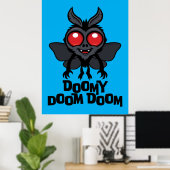Doomy Doom Doom Schattige Mothman Cryptid Poster (Thuiskantoor)