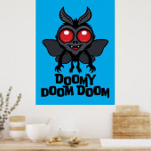 Doomy Doom Doom Schattige Mothman Cryptid Poster (Keuken)