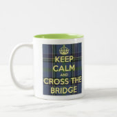 Doon: Kalm houden en de Brug kruisen Tweekleurige Koffiemok (Links)
