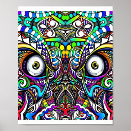 DOOODLEGOD Ogen — Psychedelische Oog Kunst Poster