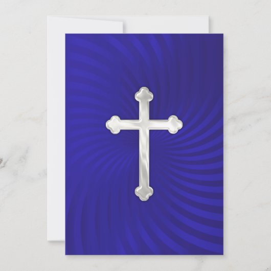 Doop 1e Communie Bevestiging Blue Pearl Kaart (Voorkant)