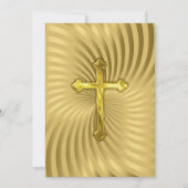 Doop 1e communie bevestiging goud kaart (Voorkant)