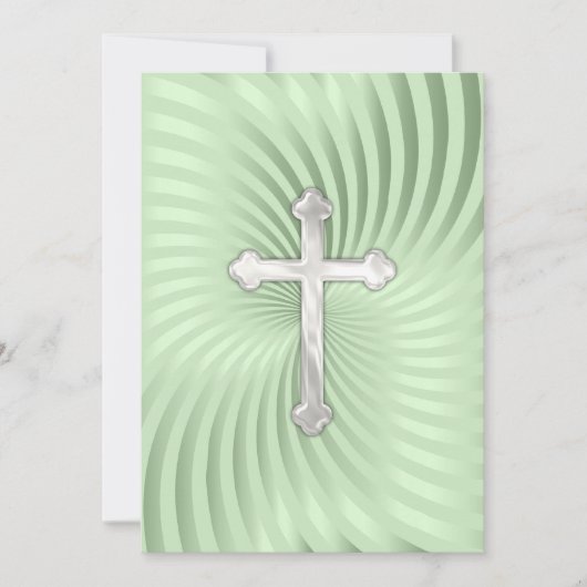 Doop 1e Communie Bevestiging Groene Parel Kaart (Voorkant)