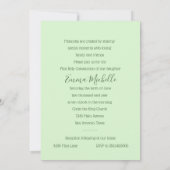 Doop 1e Communie Bevestiging Groene Parel Kaart (Achterkant)