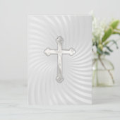 Doop 1e Communie Bevestiging Lichtgrijs Kaart (Staand voorkant)