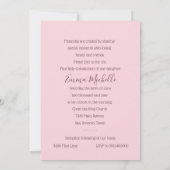 Doop 1e Communie Bevestiging Roze Parel Kaart (Achterkant)