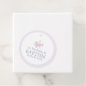 Doop & 1e verjaardag Bedankt Pink Bedankjes Labels (In situ)