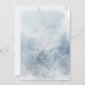 Doop & 1e Verjaardag blauw waterverf gebladerte Kaart (Achterkant)