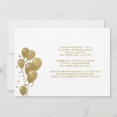 Doop 1e verjaardag roze gouden tekst foto kaart (Achterkant)