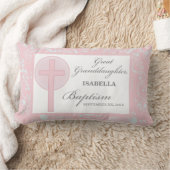 Doop achterkleindochter roze kant gepersonaliseerd kussen (Deken)