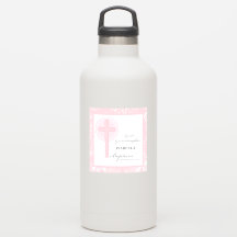 Doop achterkleindochter roze kant gepersonaliseerd