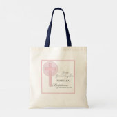Doop achterkleindochter roze kant gepersonaliseerd tote bag (Achterkant)