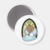 Doop Afro-Amerikaanse Baby Boy Magneet (Voorkant / Achterkant)