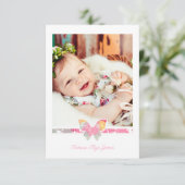 Doop Alle Naming Ceremonie Kleurrijke Vlinder Kaart (Staand voorkant)