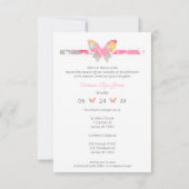 Doop Alle Naming Ceremonie Kleurrijke Vlinder Kaart (Achterkant)