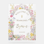Doop aquarel weide bloemen acryl bord (Voorkant)