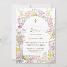 Doop aquarel weide bloemen