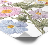 Doop aquarel weide bloemen welkom poster (Hoek)