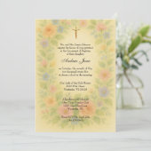 Doop Azure Blauwe Moeder & Kind Bloemen Kaart (Staand voorkant)