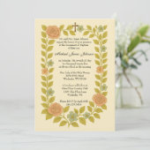 \Doop Baby Beschermengel Bloemen Kaart (Staand voorkant)