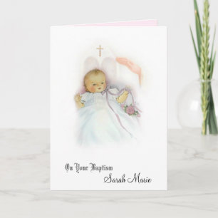 Doop Baby Meisje Doop Zegen Kaart